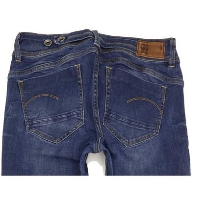 G-Star Midge Saddle Mid Women Blue Straight Slim Stretch Jeans W30 L32