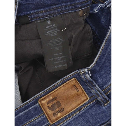 G-Star Midge Saddle Mid Women Blue Straight Slim Stretch Jeans W30 L32