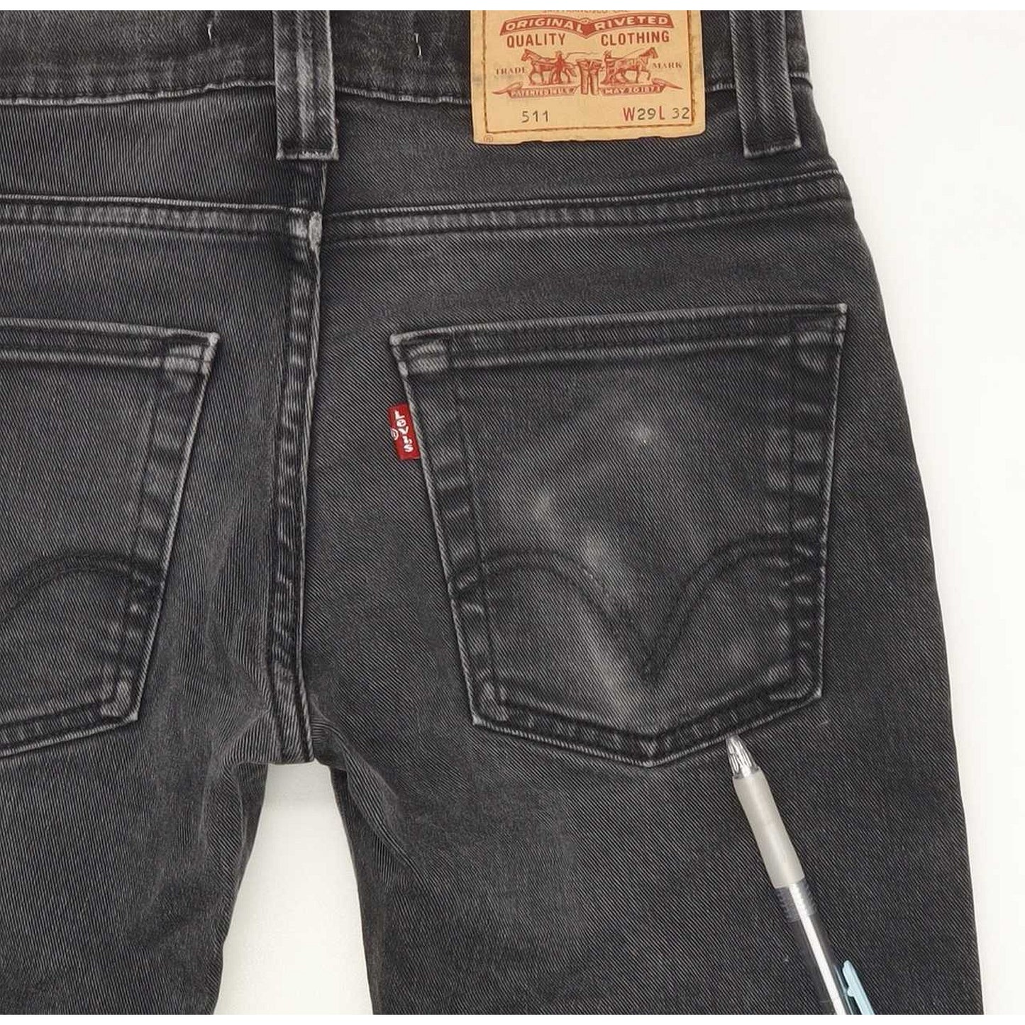 Levi's 511 Men Charcoal Straight Slim Stretch Jeans W29 L32