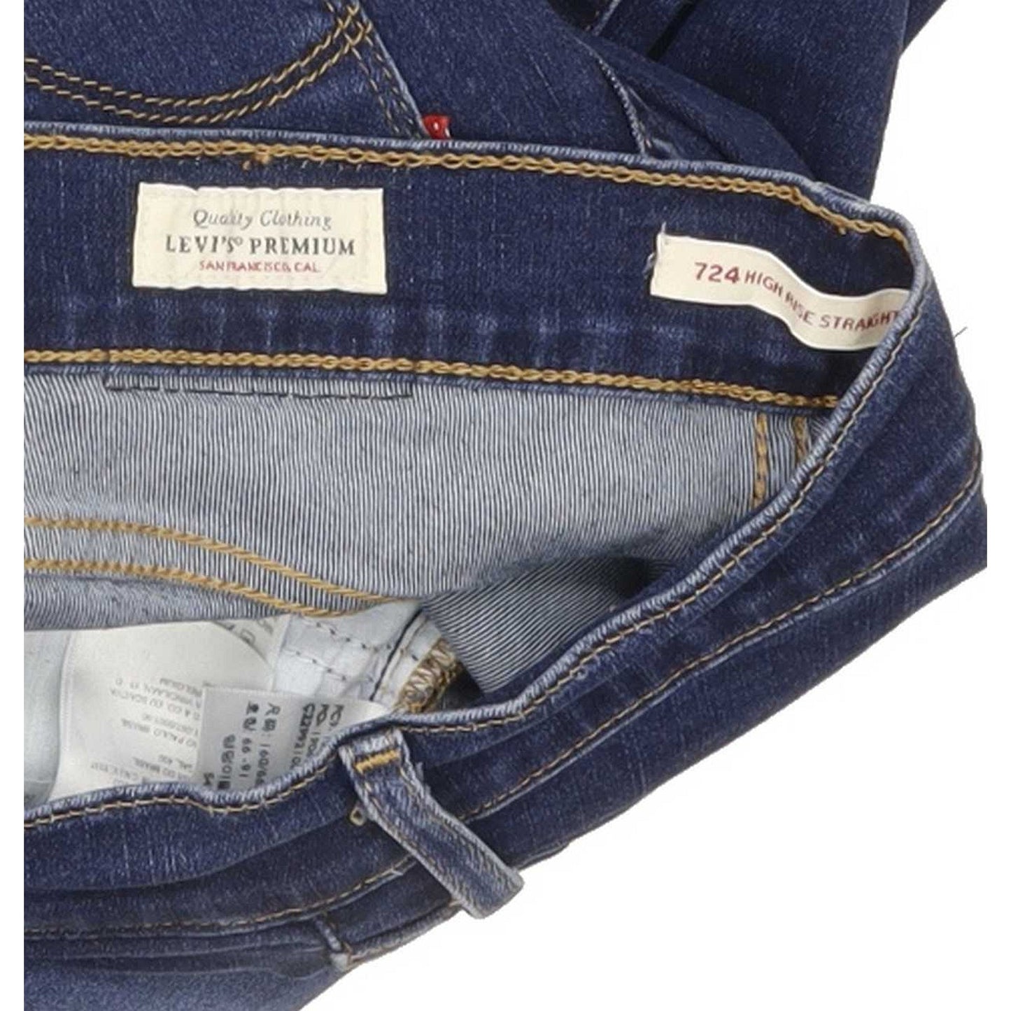 Levi's 724 High Rise Women Blue Straight Stretch Jeans W26 L32