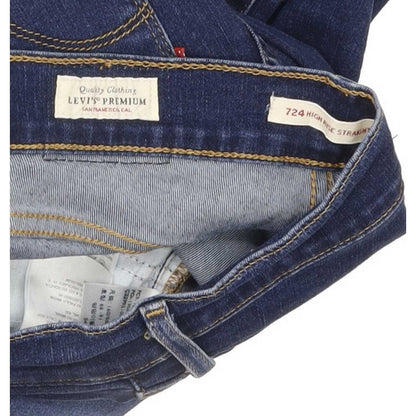 Levi's 724 High Rise Women Blue Straight Stretch Jeans W26 L32