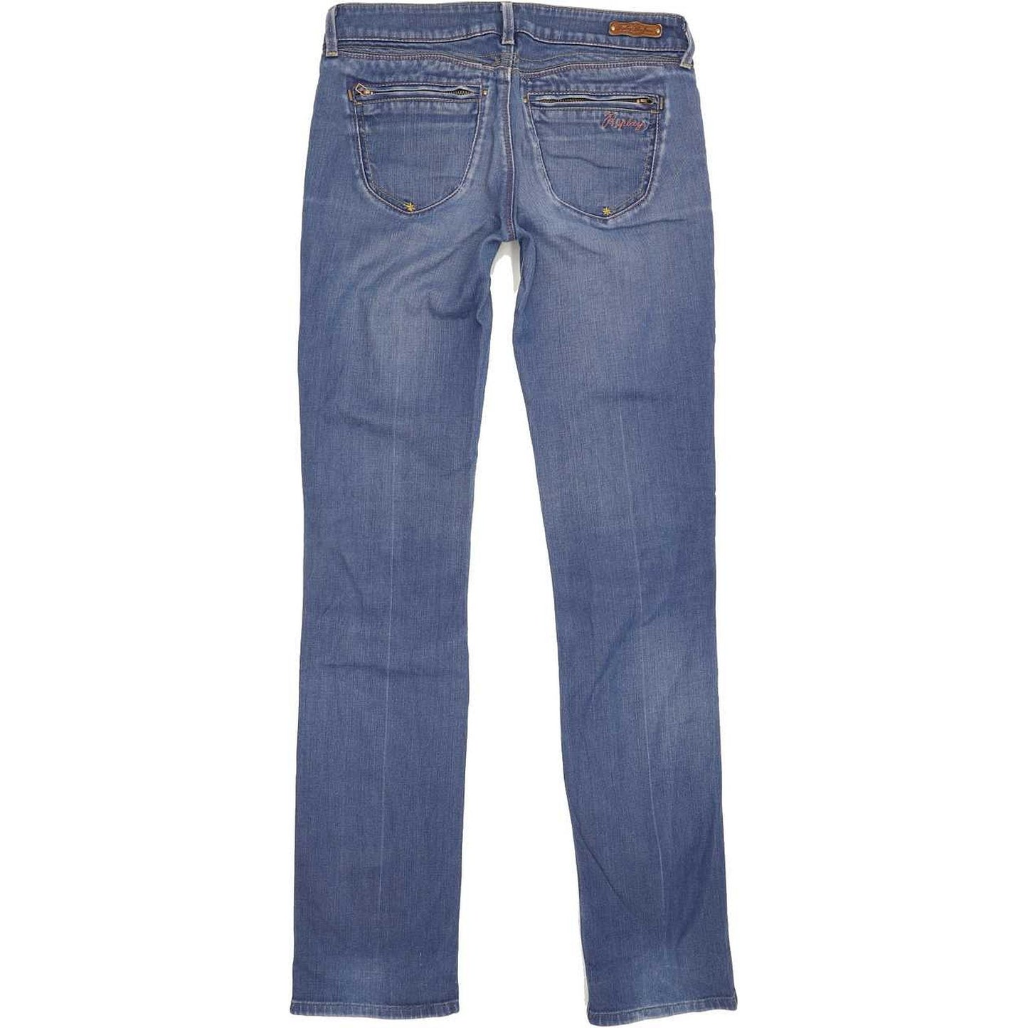 Replay Women Blue Straight Slim Stretch Jeans W28 L32