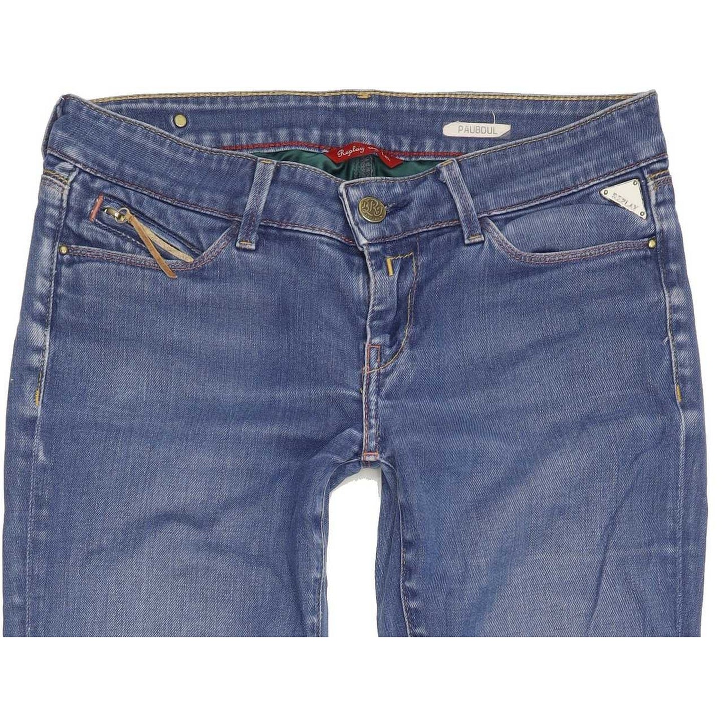 Replay Women Blue Straight Slim Stretch Jeans W28 L32
