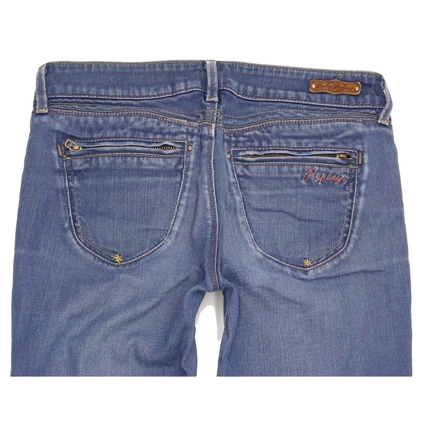 Replay Women Blue Straight Slim Stretch Jeans W28 L32