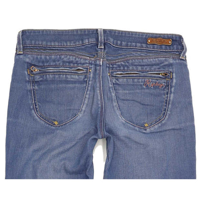 Replay Women Blue Straight Slim Stretch Jeans W28 L32