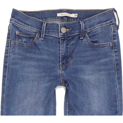 Levi's 710 Super Women Blue Skinny Slim Stretch Jeans W26 L30
