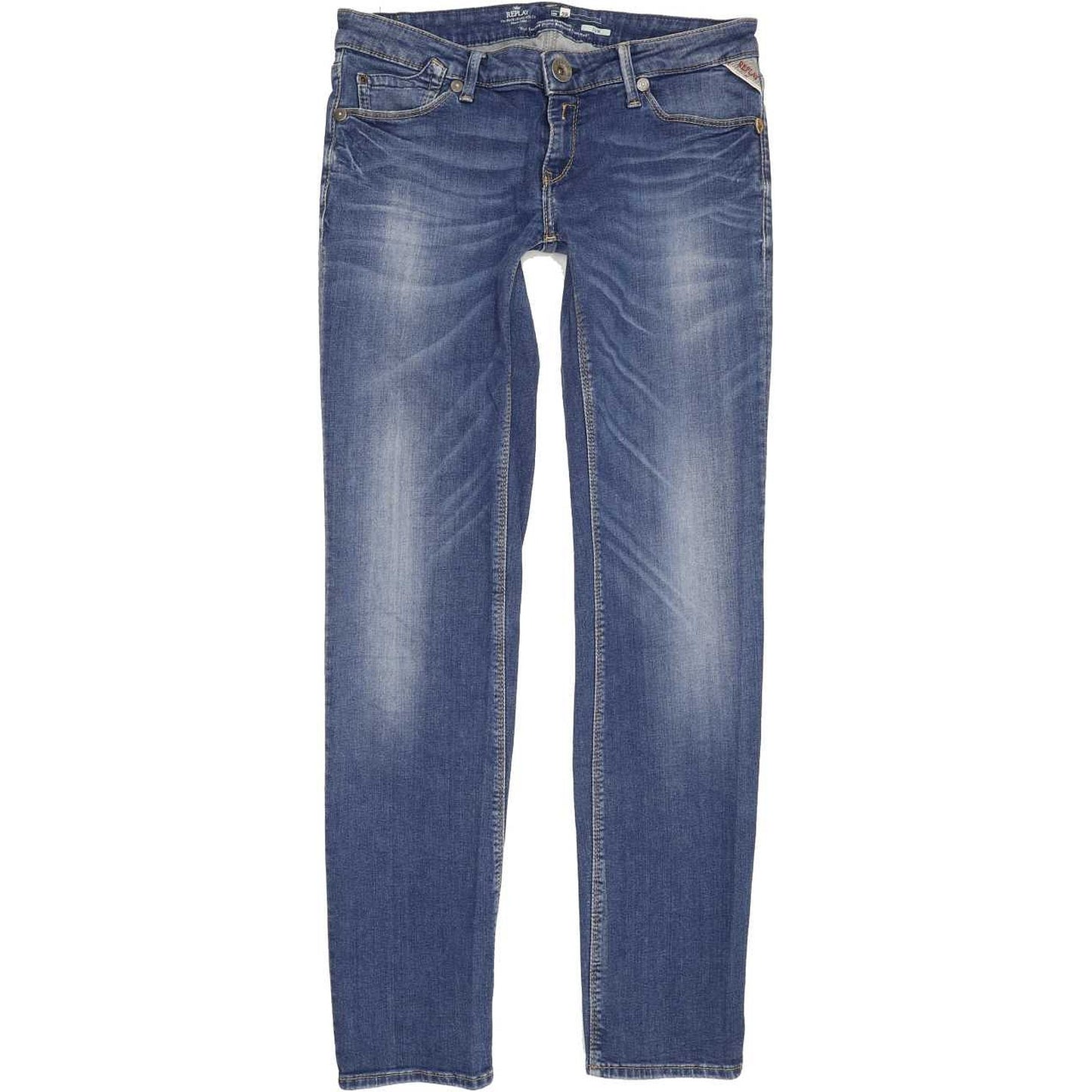 Replay Roxeanne Women Blue Straight Slim Stretch Jeans W28 L31