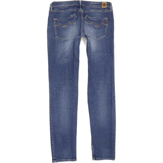 Replay Roxeanne Women Blue Straight Slim Stretch Jeans W28 L31