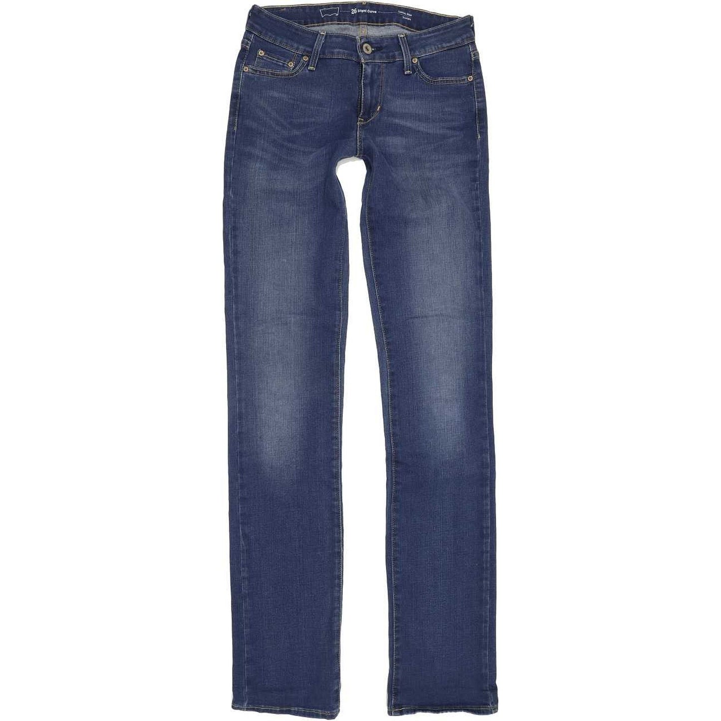 Levi's Slight Curve Women Blue Straight Classic Stretch Jeans W26 L34