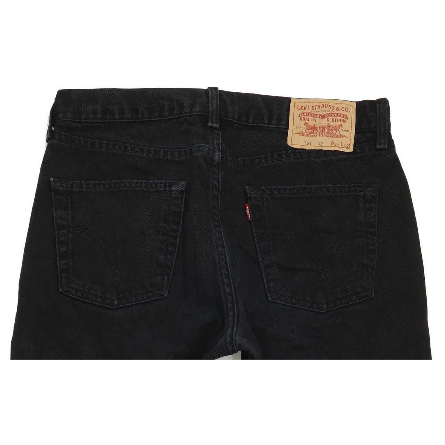 Levi's 751 Men Black Straight Regular Jeans W33 L30