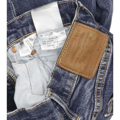 Levi's 512 Men Blue Tapered Slim Stretch Jeans W30 L27