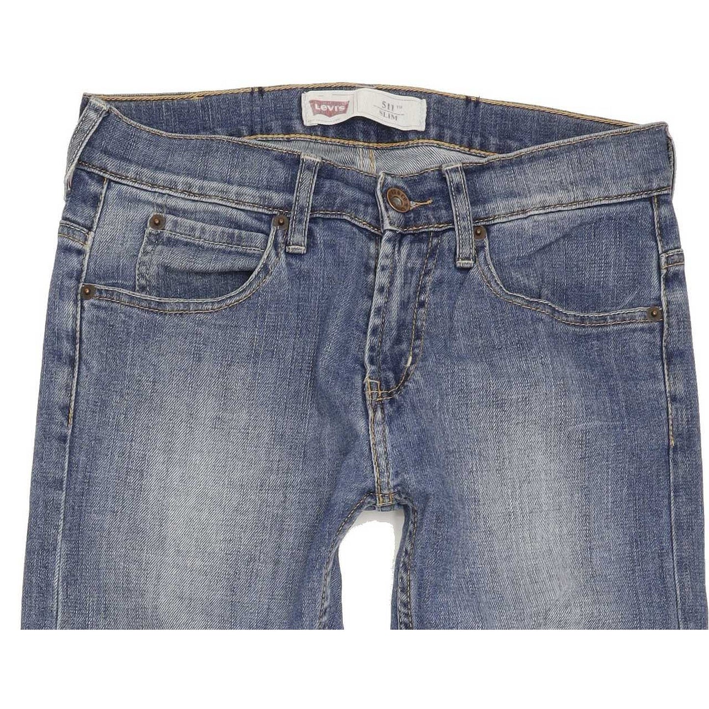 Levi's 511 Kids Blue Straight Slim Stretch Jeans W26 L31