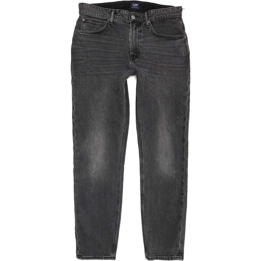 Lee Comfort Men Charcoal Tapered Regular Stretch Jeans W33 L31