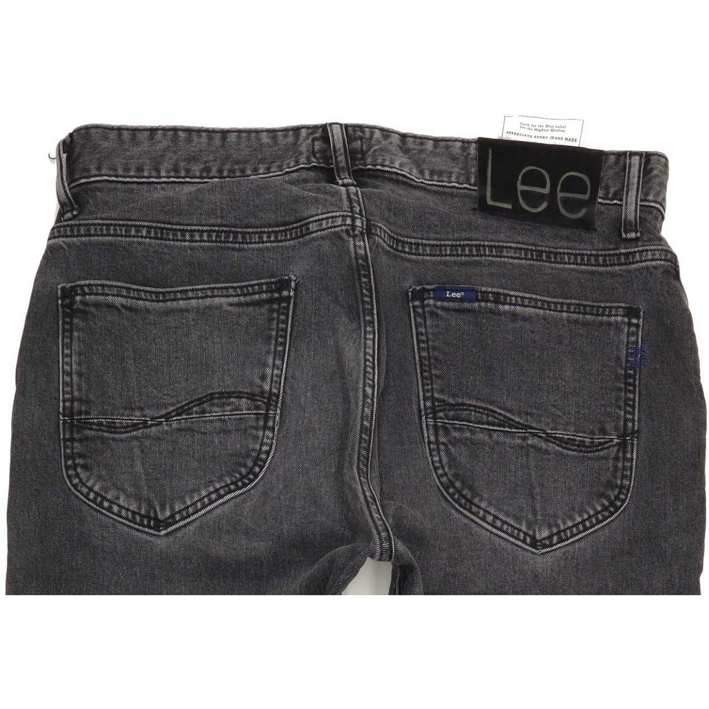 Lee Comfort Men Charcoal Tapered Regular Stretch Jeans W33 L31