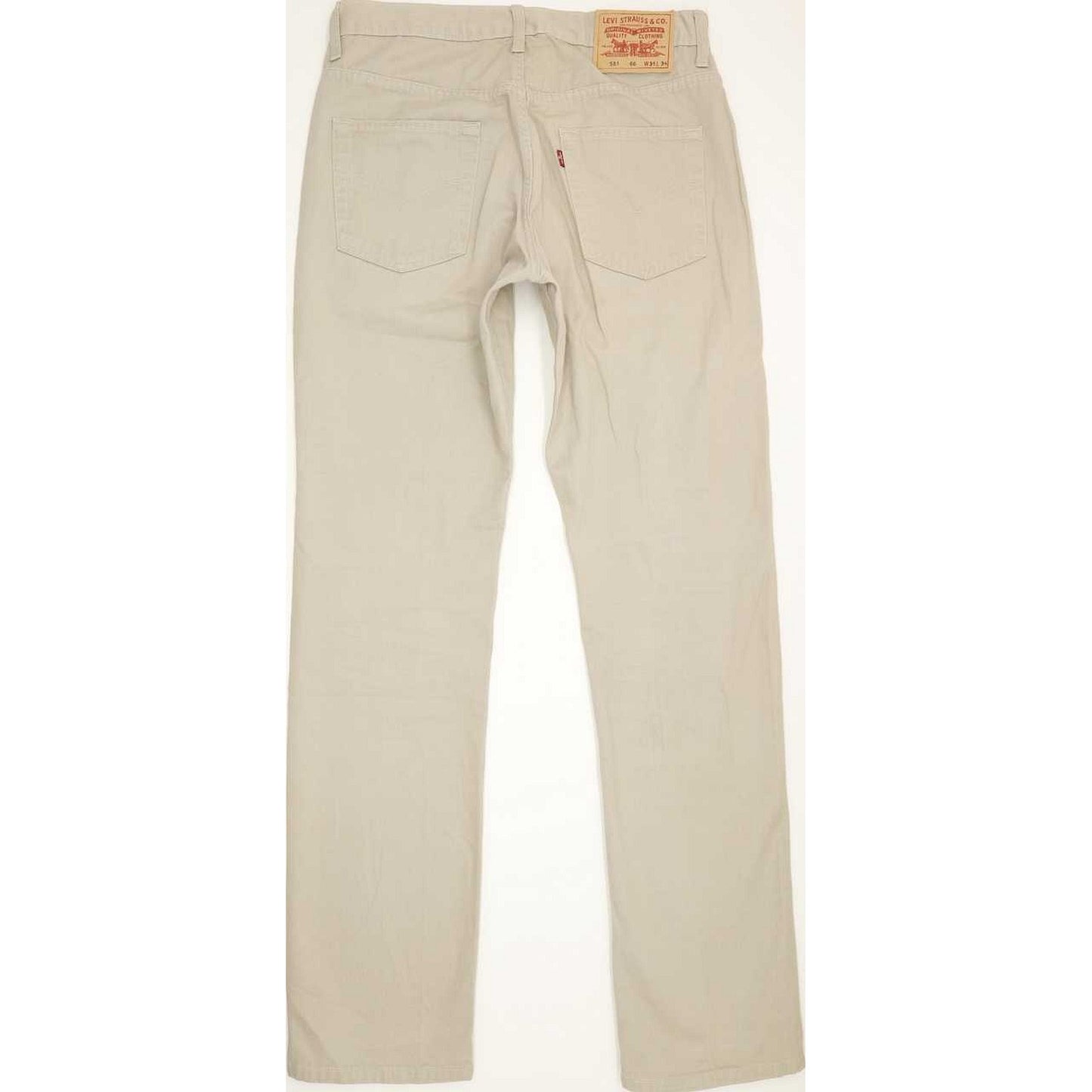 Levi's 581 Men Beige Straight Regular Jeans W31 L34