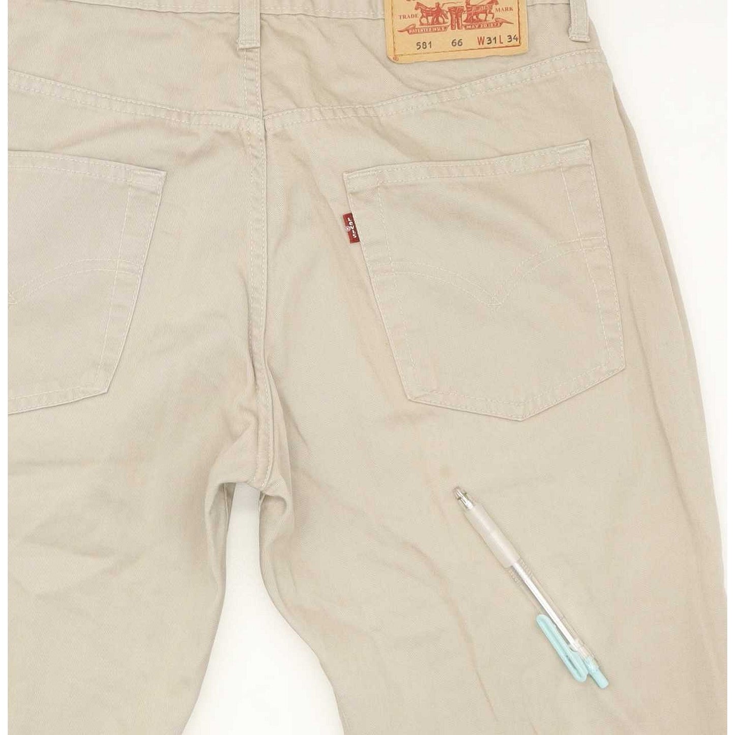 Levi's 581 Men Beige Straight Regular Jeans W31 L34