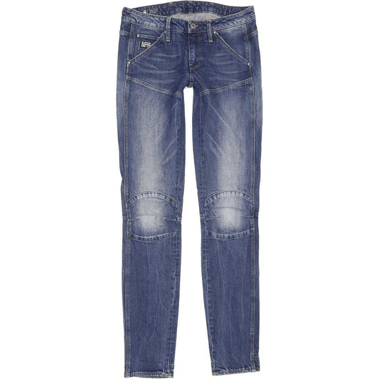 G-Star 5620 Mid Women Blue Skinny Slim Stretch Jeans W26 L32