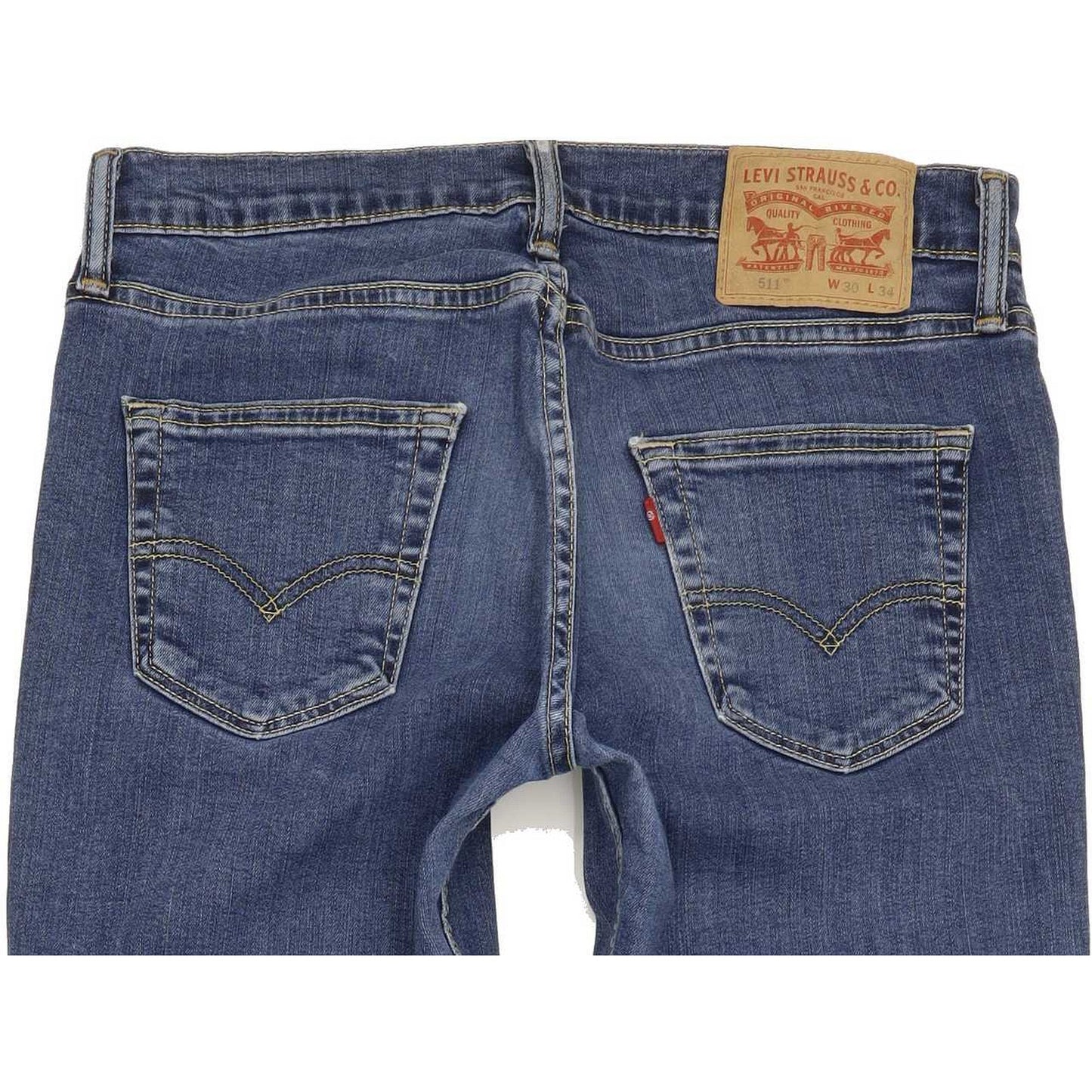 Levi's 511 Men Blue Straight Slim Stretch Jeans W30 L34