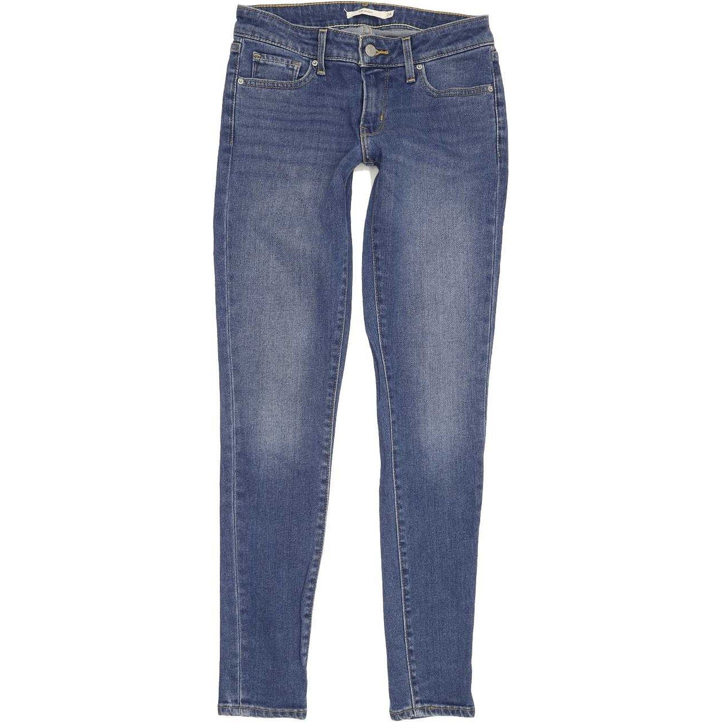 Levi's 711 Women Blue Skinny Slim Stretch Jeans W24 L30