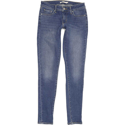 Levi's 711 Women Blue Skinny Slim Stretch Jeans W24 L30