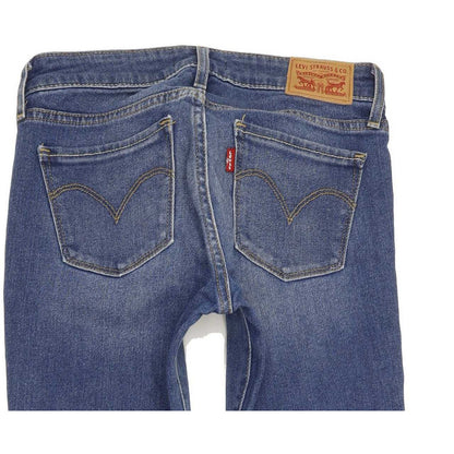 Levi's 711 Women Blue Skinny Slim Stretch Jeans W24 L30