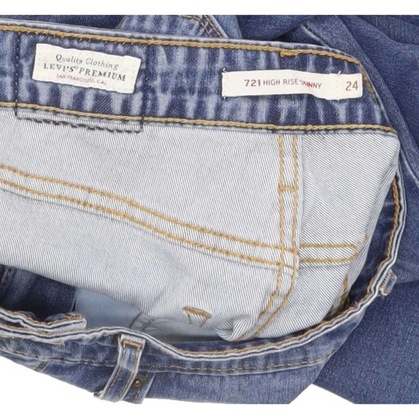 Levi's 721 High Rise Women Blue Skinny Jeans W24 L29