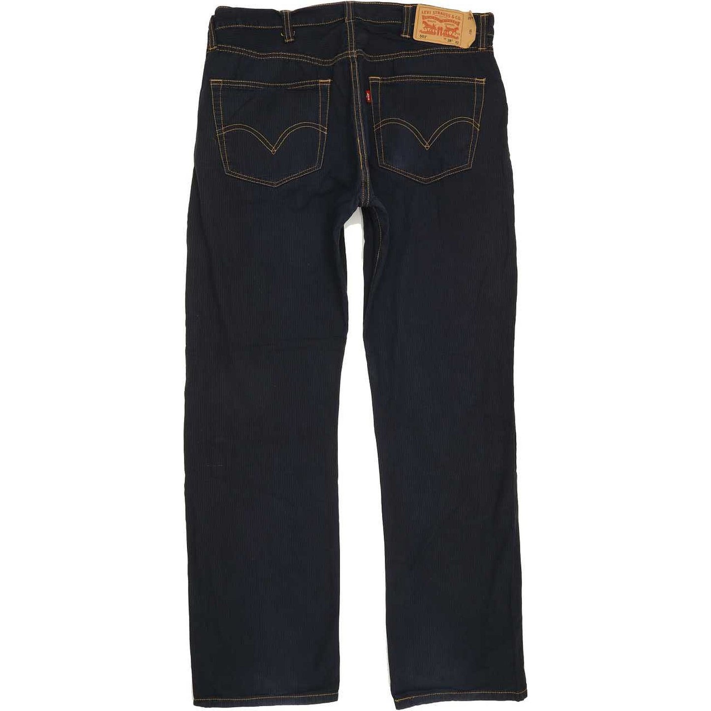 Levi's 501 Men Navy Straight Regular Trousers W38 L32