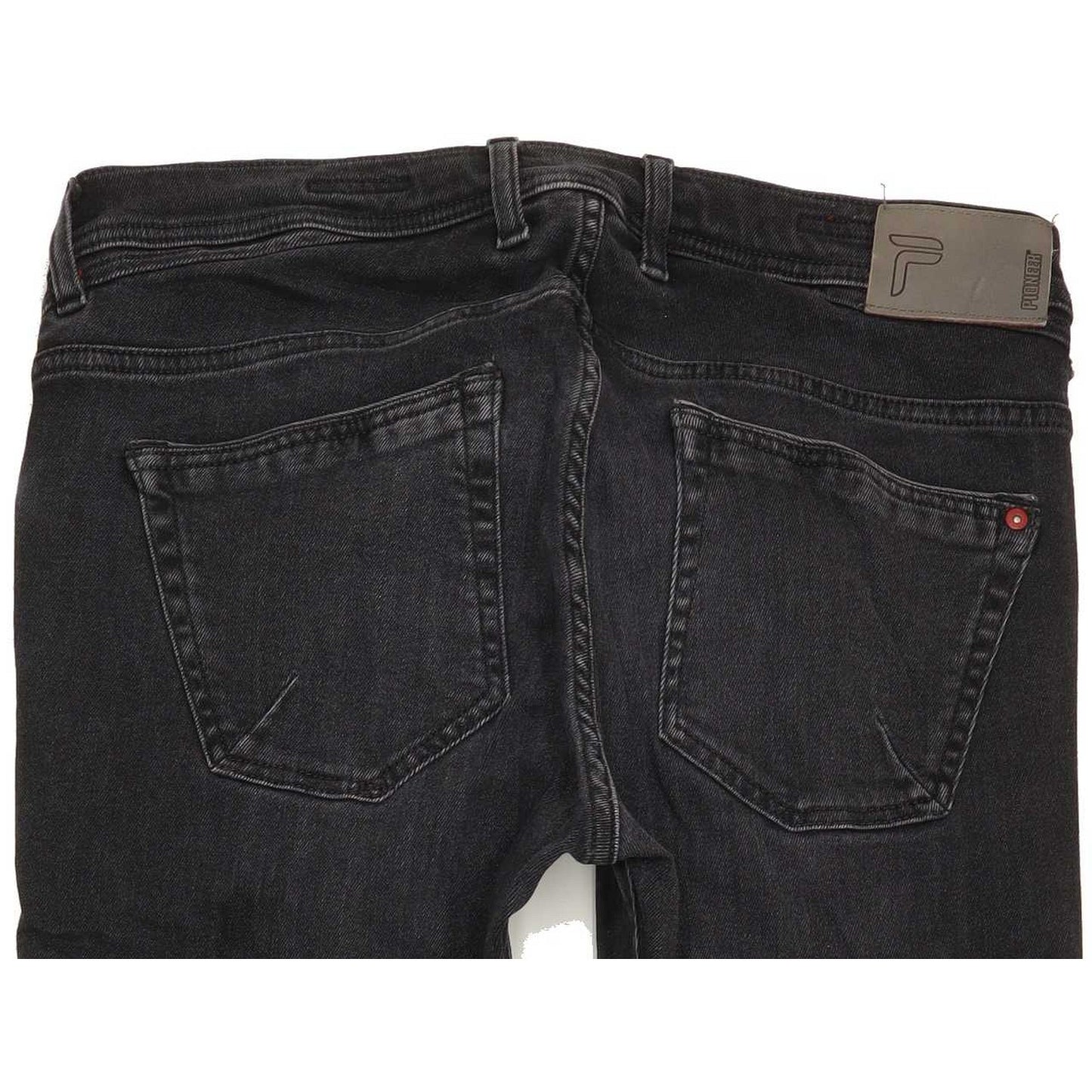 Pioneer Ryan Men Black Straight Regular Stretch Jeans W34 L33