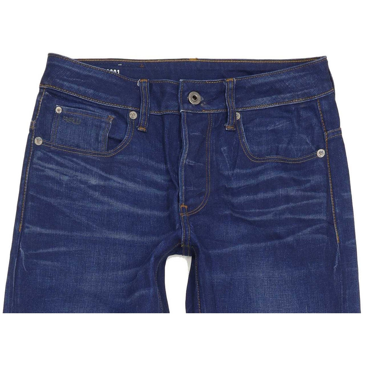 G-Star 3301 Men Blue Straight Slim Stretch Jeans W28 L33