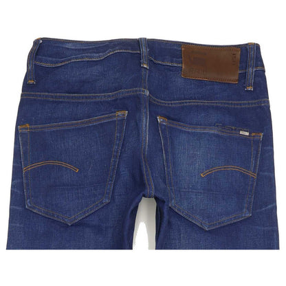 G-Star 3301 Men Blue Straight Slim Stretch Jeans W28 L33