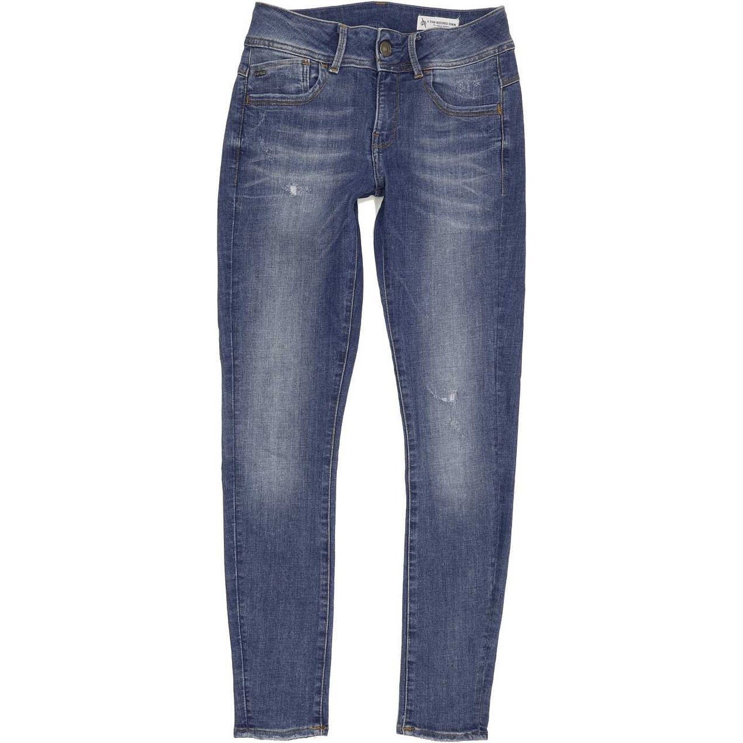 G-Star Lynn d-Mid Women Blue Skinny Regular Stretch Jeans W28 L30
