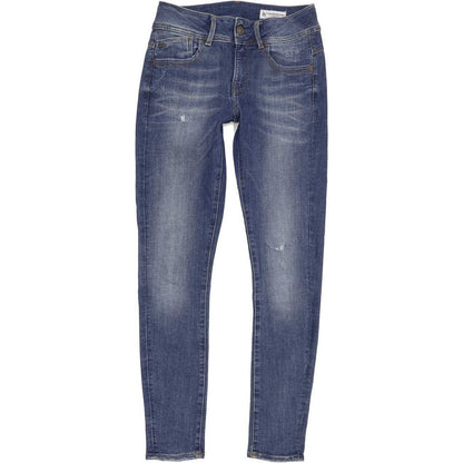 G-Star Lynn d-Mid Women Blue Skinny Regular Stretch Jeans W28 L30