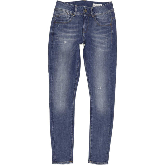 G-Star Lynn d-Mid Women Blue Skinny Regular Stretch Jeans W28 L30