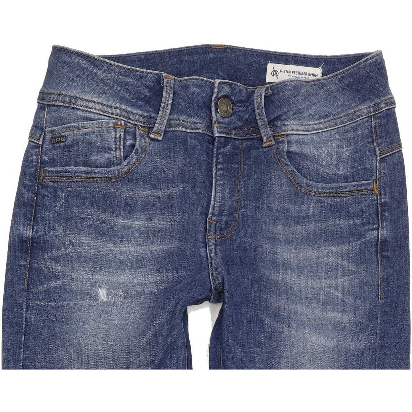 G-Star Lynn d-Mid Women Blue Skinny Regular Stretch Jeans W28 L30