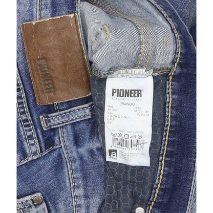 Pioneer Rando Men Blue Straight Regular Stretch Jeans W34 L30