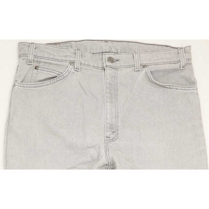 Levi's 540 Flex Made in USA Grey Straight Relaxed Stretch Jeans High Waisted W36 L32
