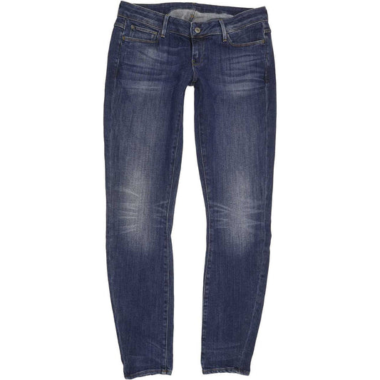 G-Star 3301 Deconst Low Women Blue Skinny Slim Stretch Jeans W31 L32