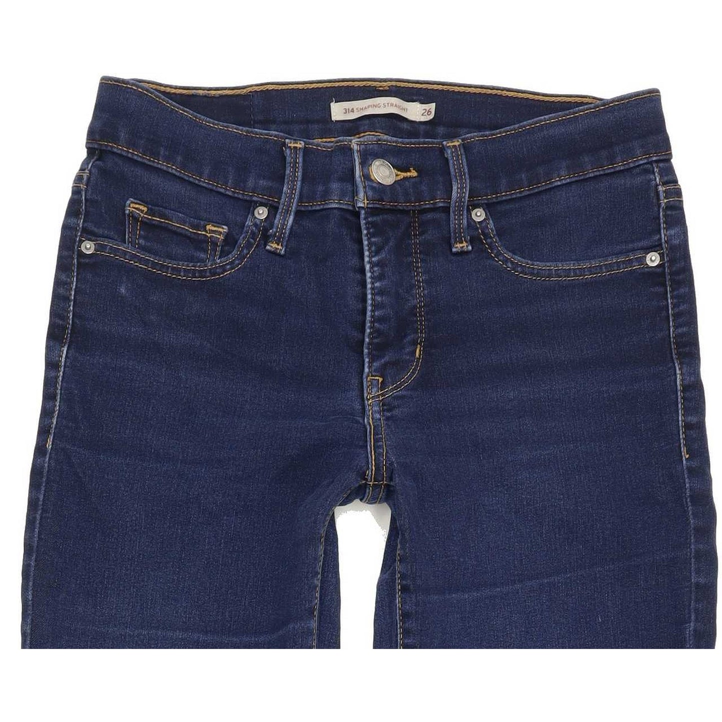 Levi's 314 Shaping Women Blue Straight Slim Stretch Jeans W26 L27