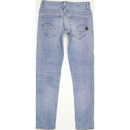 G-Star Q-Staq Men Blue Straight Slim Stretch Jeans W30 L32