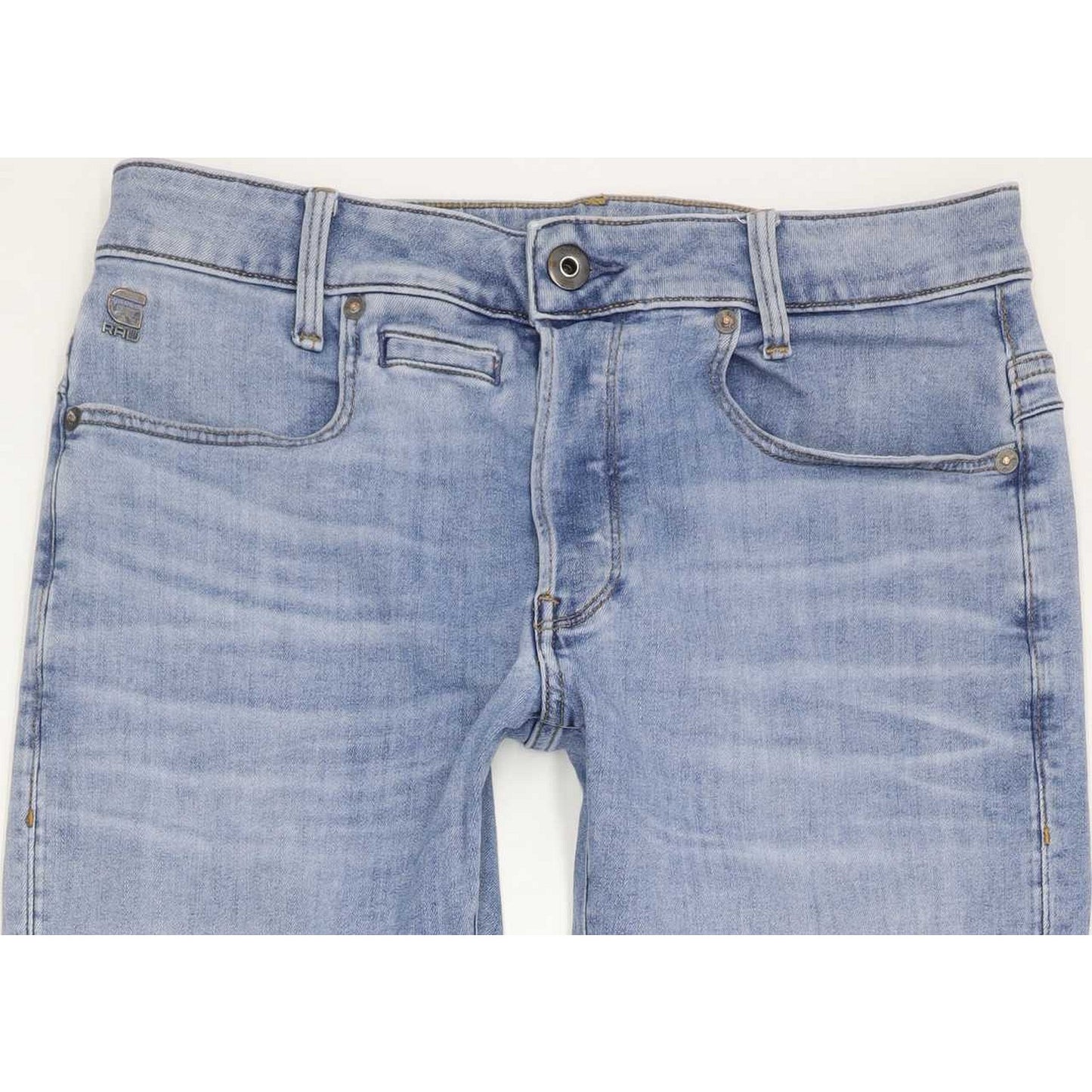 G-Star Q-Staq Men Blue Straight Slim Stretch Jeans W30 L32