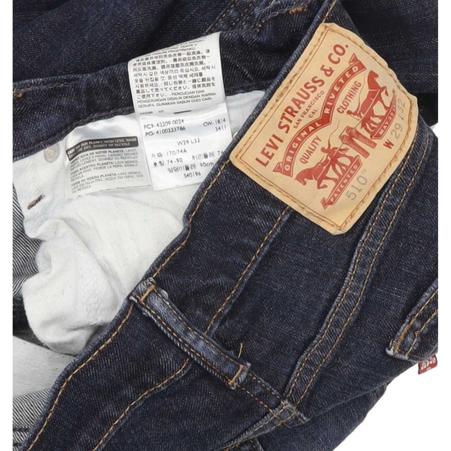 Levi's 510 Men Blue Skinny Slim Stretch Jeans W29 L29