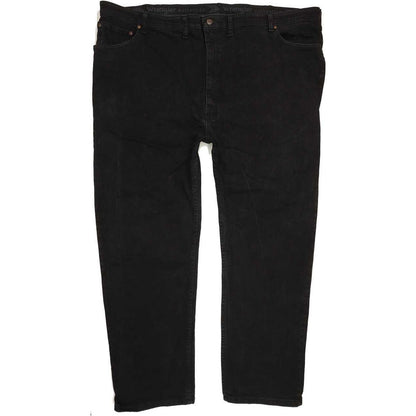 Wrangler Men Black Straight Regular Stretch Jeans W50 L30