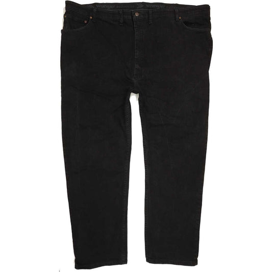 Wrangler Men Black Straight Regular Stretch Jeans W50 L30