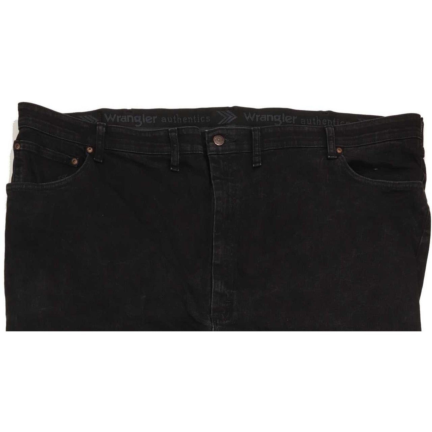 Wrangler Men Black Straight Regular Stretch Jeans W50 L30
