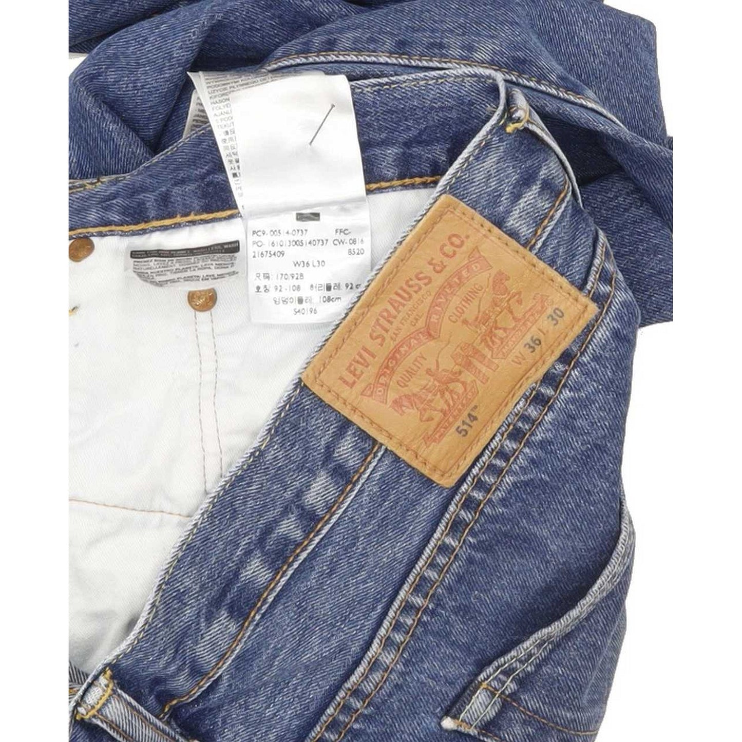 Levi's 514 Men Blue Straight Slim Jeans W36 L29