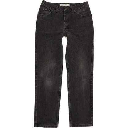 Lee Jim Men Black Straight Regular Jeans W34 L32