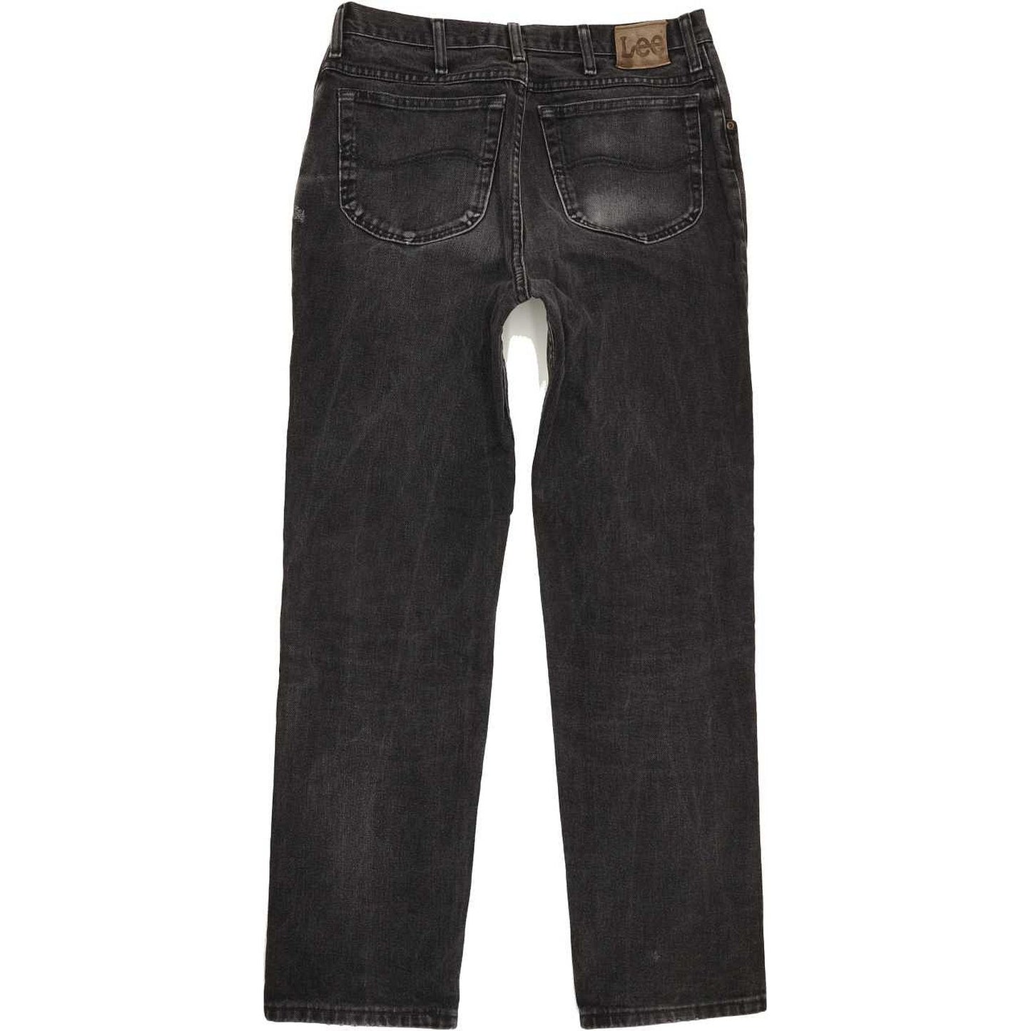 Lee Jim Men Black Straight Regular Jeans W34 L32