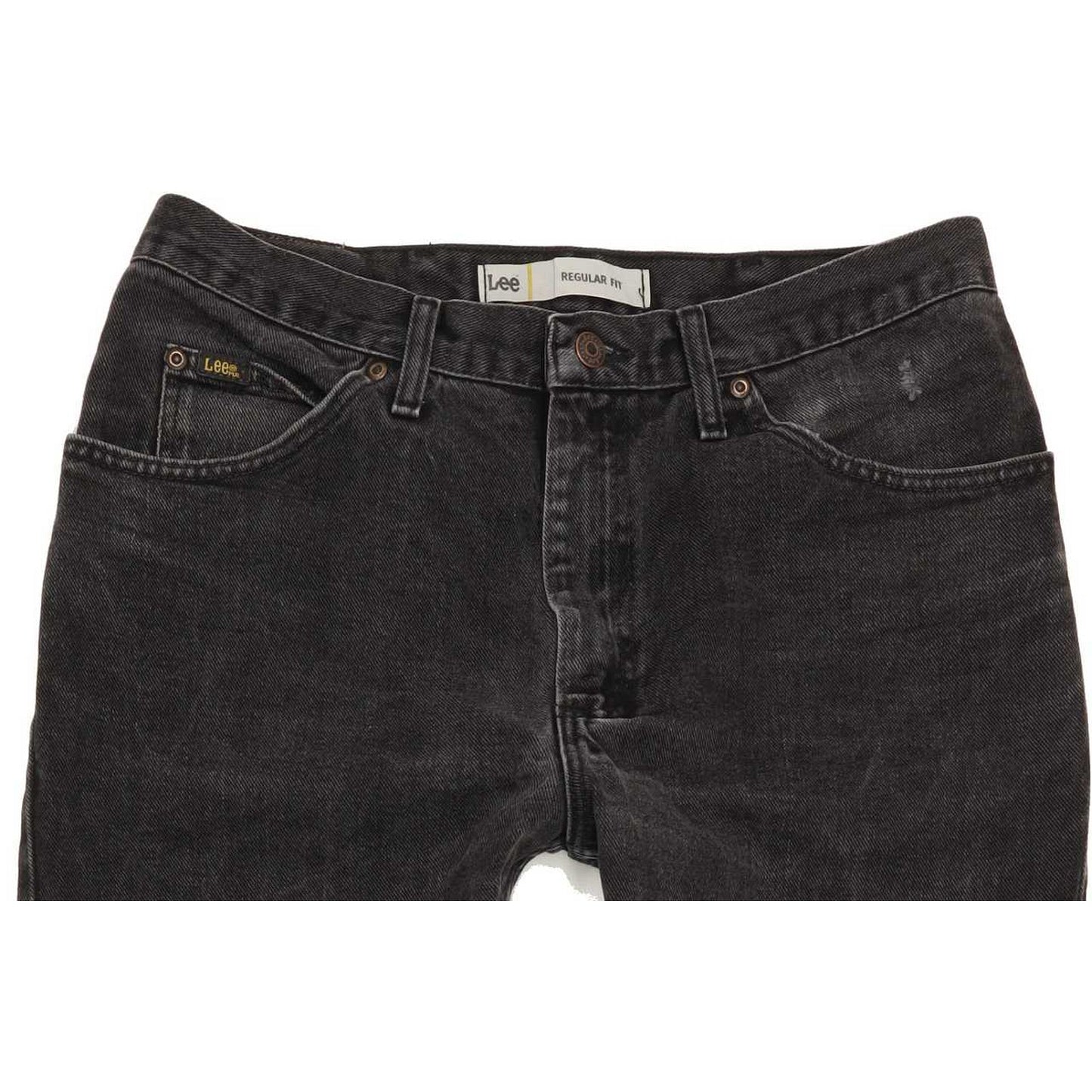 Lee Jim Men Black Straight Regular Jeans W34 L32
