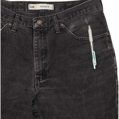 Lee Jim Men Black Straight Regular Jeans W34 L32