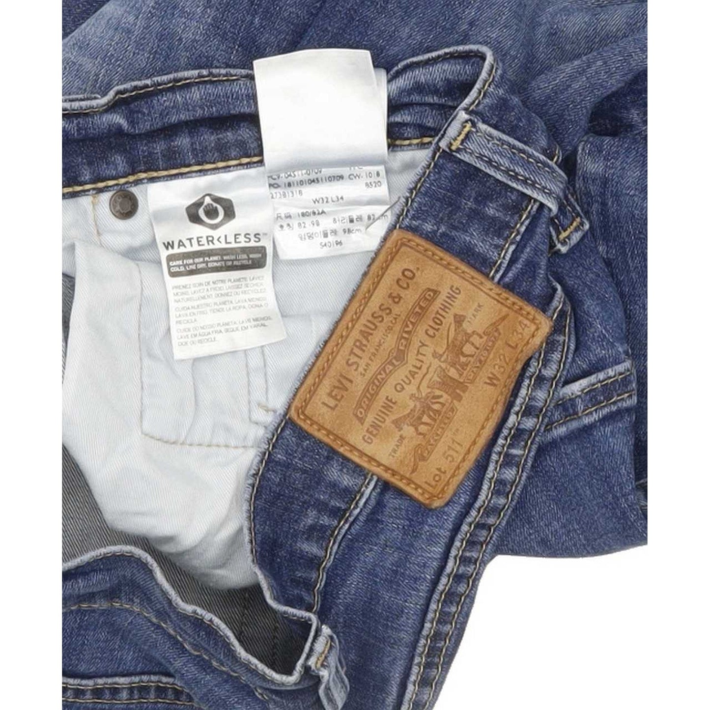 Levi's 511 Men Blue Straight Slim Stretch Jeans W32 L32
